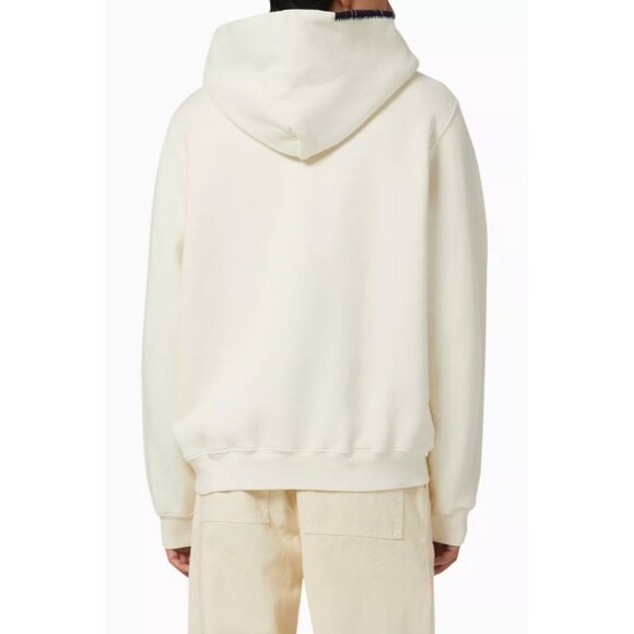 Madhappy Mens Classics Zip Up Hoodie In Cotton Fleece Relaxed Fit Neutral Large - Picture 2 of 10